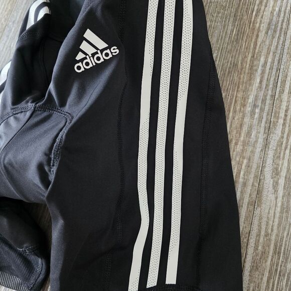 Adidas The Bib Padded Cycling Shorts Black White Women's Medium Breathable Strap - Picture 10 of 15